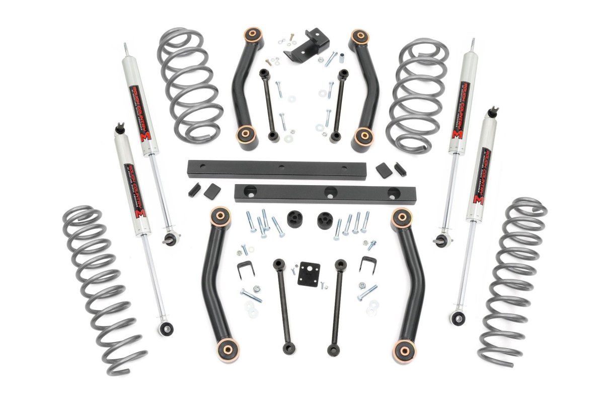 Jeep Wrangler Unlimited Suspension Lift Kit - Rough Country - 4 Inch Lift Kit | M1 - '04-'06